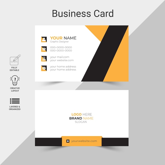 Elegant and professional design for a modern business card or visiting card