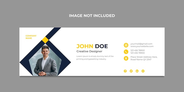 Elegant and professional email signature template design