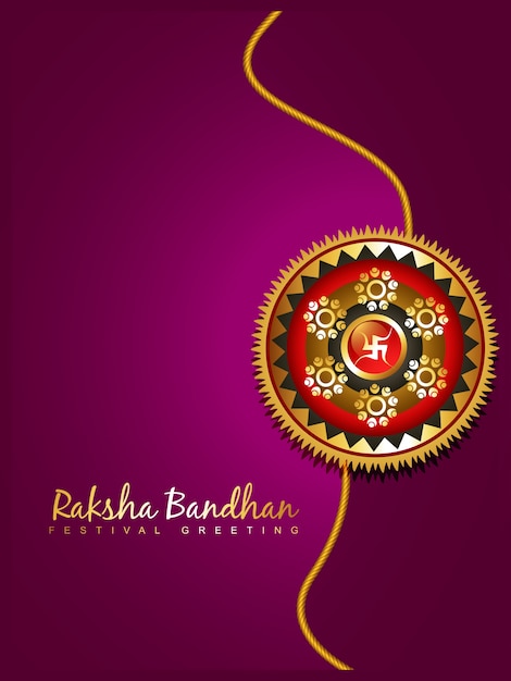 Raksha Bandhan을위한 우아한 퍼플 디자인