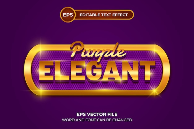 Elegant Purple editable text effect