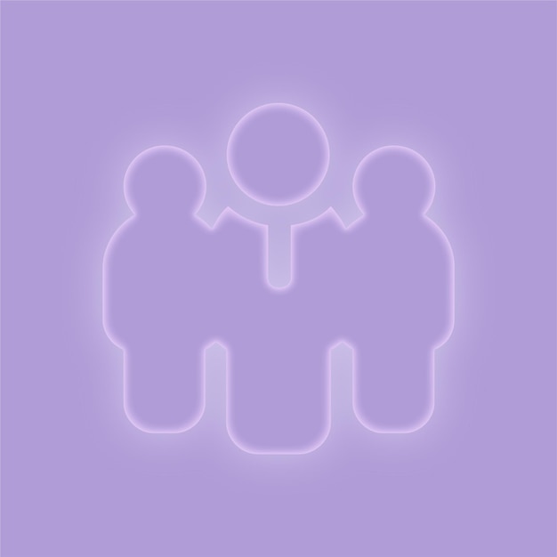 elegant purple glow effect team icon on purple background