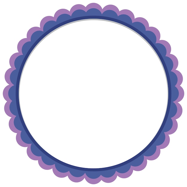 Vector elegant purple scallopedged frame