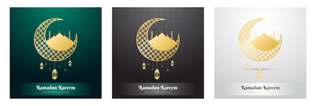 Vector elegant ramadan kareem decoratieve feestkaart