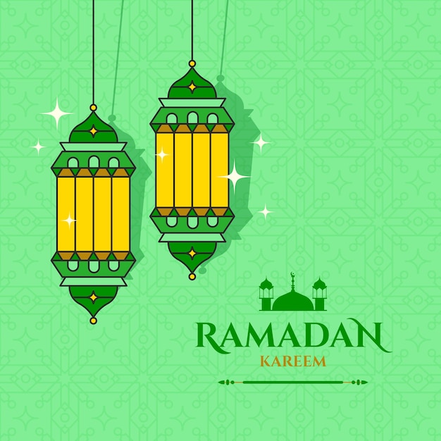 Vettore elegante ramadan kareem illustrazione di design 09