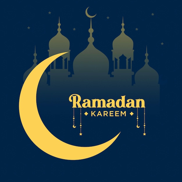 Elegant ramadan kareem greeting card design