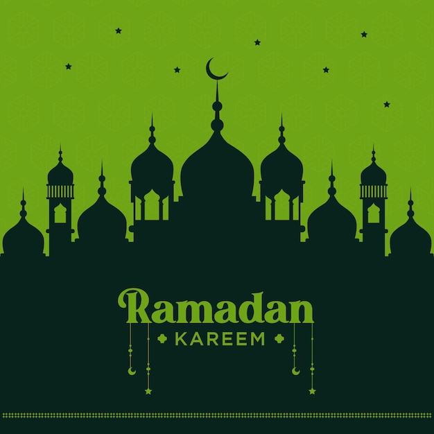 Elegant ramadan kareem greeting card design