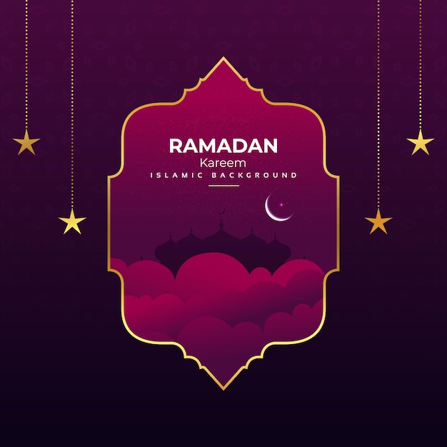 Elegant ramadan kareem greeting illustration