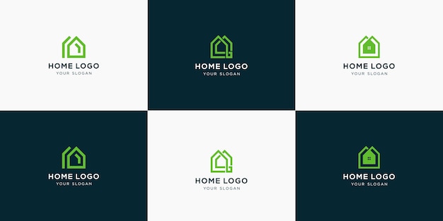 Vector elegant real estate logo collection