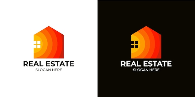 Elegant real estate logo set