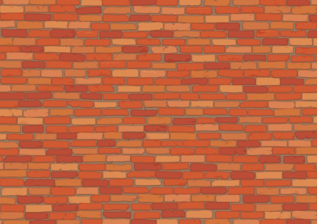 Elegant realistic red brick wall background texture.