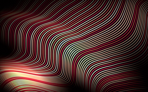 Elegant red color wavy lines abstract background