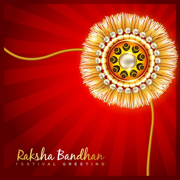 Elegant red design for raksha bandhan