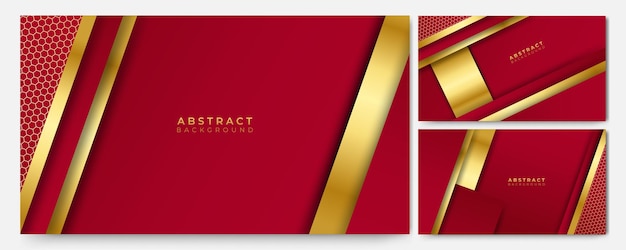 Elegant red maroon and gold background with overlap layer suit for business corporate institution party festive seminar and talks