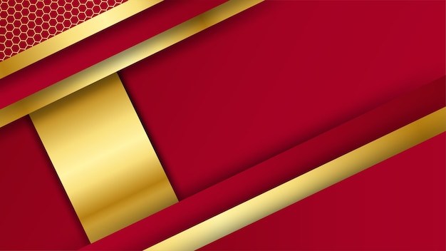 Elegant red maroon and gold background with overlap layer suit for business corporate institution party festive seminar and talks