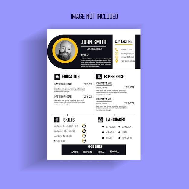 Elegant resume design template