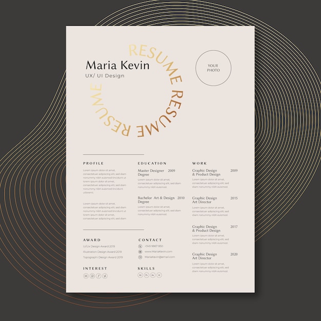 Elegant resume template design