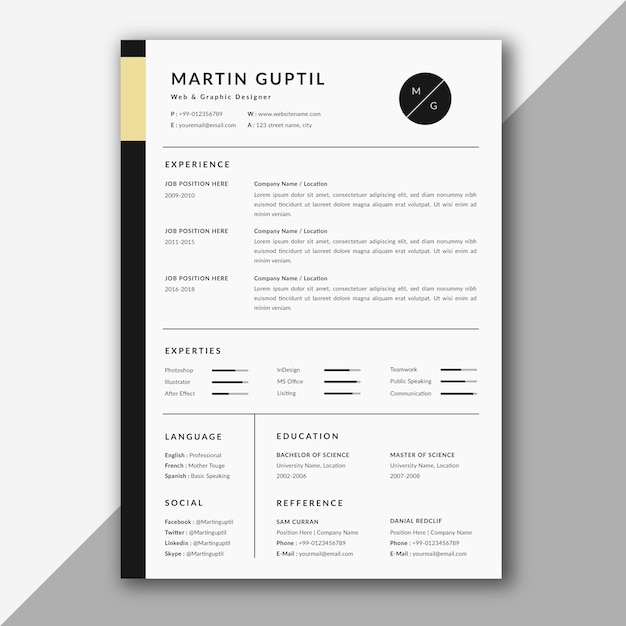 Elegant resume template