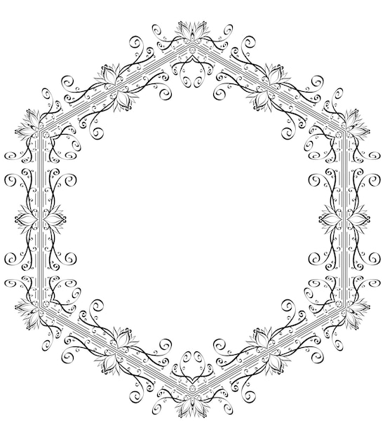 Elegant retro bloemenframe