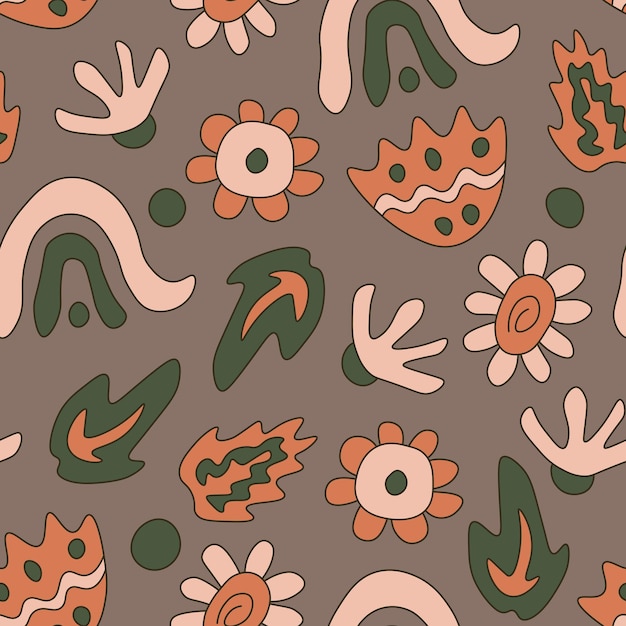 Elegant retro floral seamless pattern