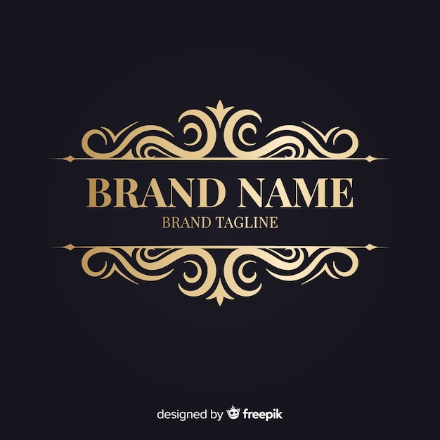 Vector elegant retro ornamental logo