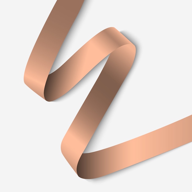 Vector elegant ribbon banner with shadow