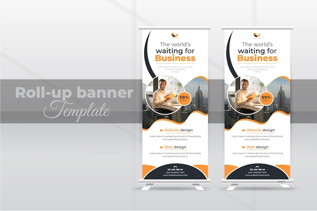 Elegant Roll-up bannersjabloonontwerp