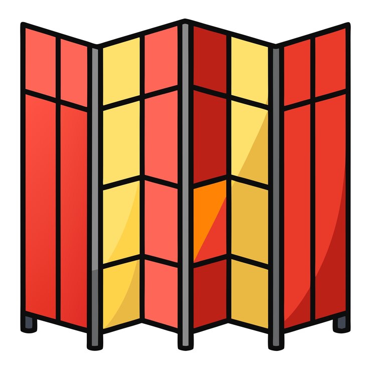 Vector elegant room divider vector detailed and stylish design for interior partition and home decor