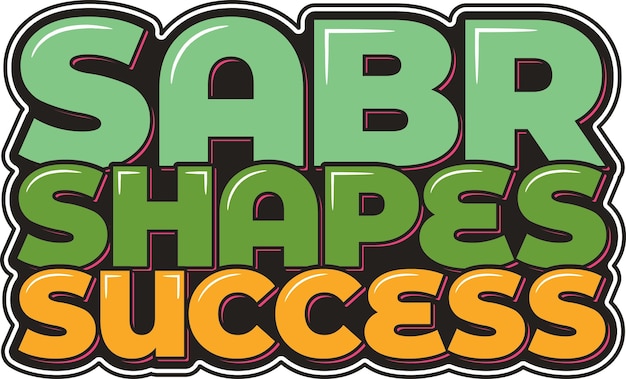 Elegant Sabr Lettering Shapes Success