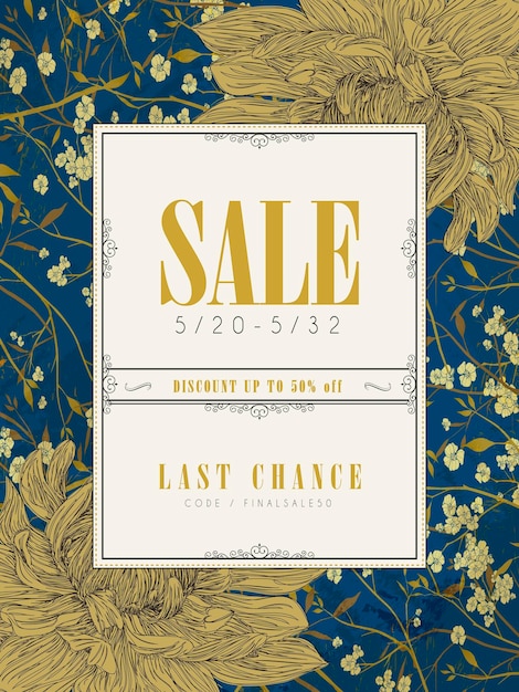 Elegant sale poster template design