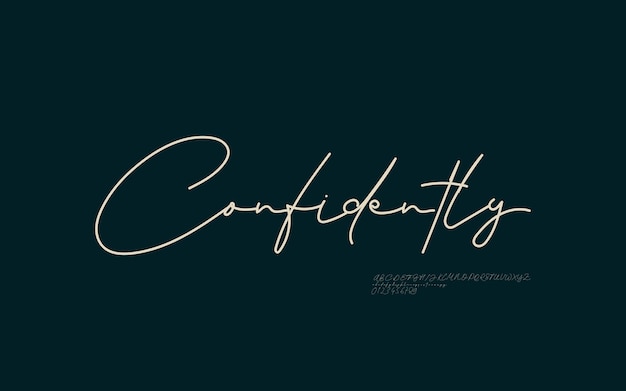 Elegant script lettertype, luxe typografie lettertypen logo lettertype Premium Vector.