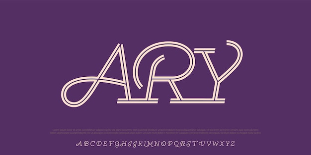 Premium Vector | Elegant Script Monoline Font Stylish and Decorative ...