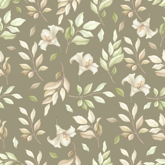 Elegant seamless floral pattern