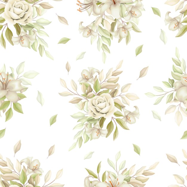 Elegant seamless floral pattern