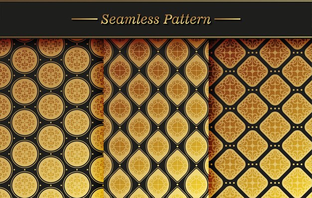 elegant seamless pattern set