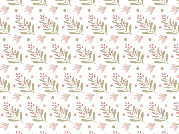 Elegant seamless pattern with spring flowers in pastel soft colors Design on white background