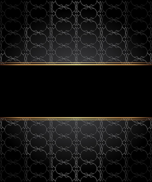 elegant seamless wallpaper with golden fine decoration and place for your text