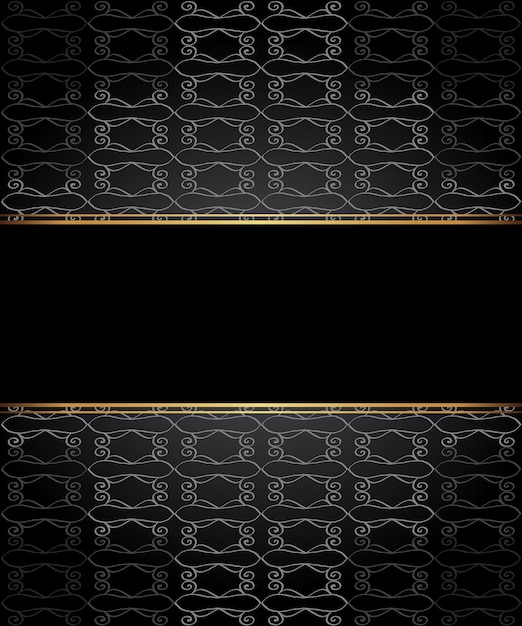 elegant seamless wallpaper with golden fine decoration and place for your text