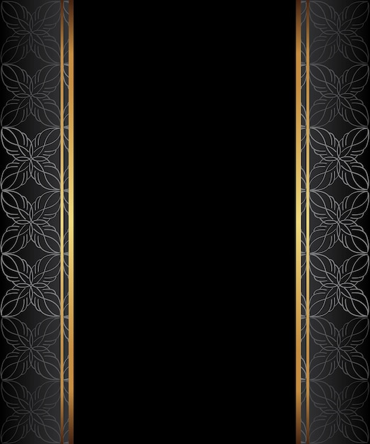 Elegant seamless wallpaper with golden fine decoration and place for your text