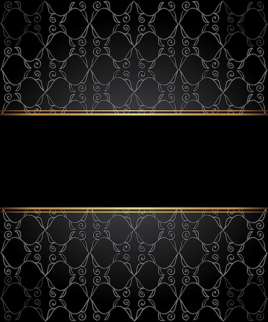 elegant seamless wallpaper with golden fine decoration and place for your text
