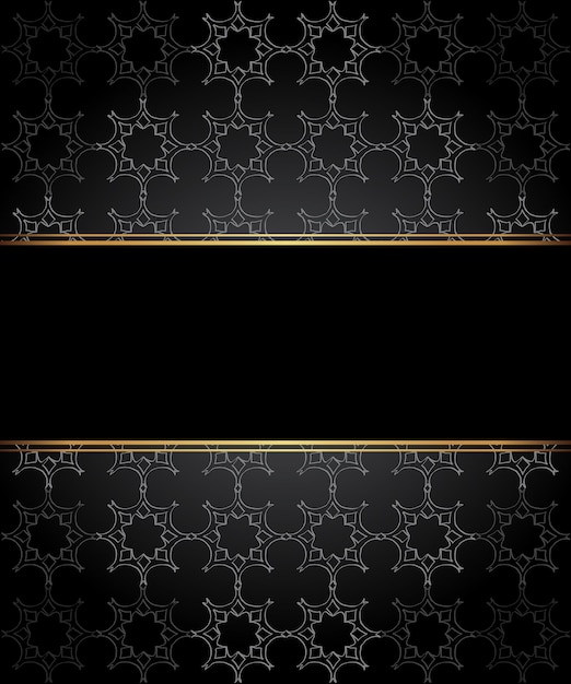 elegant seamless wallpaper with golden fine decoration and place for your text