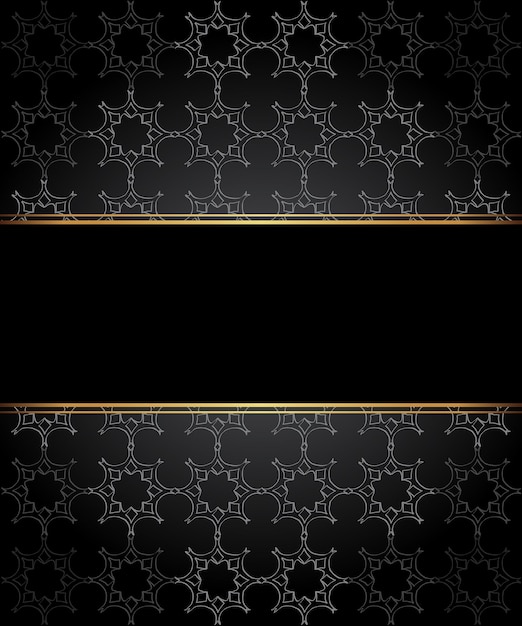 Elegant seamless wallpaper with golden fine decoration and place for your text