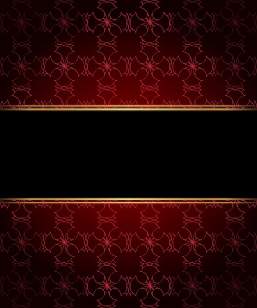 Elegant seamless wallpaper with golden fine decoration and place for your text