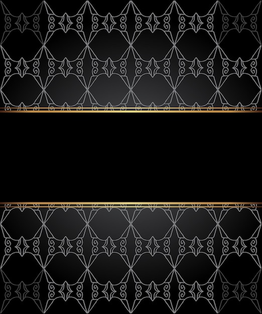 elegant seamless wallpaper with golden fine decoration and place for your text