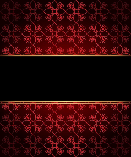 Elegant seamless wallpaper with golden fine decoration and place for your text