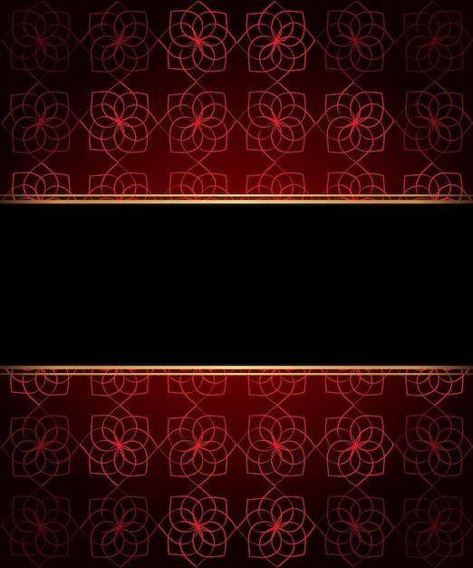 Elegant seamless wallpaper with golden fine decoration and place for your text