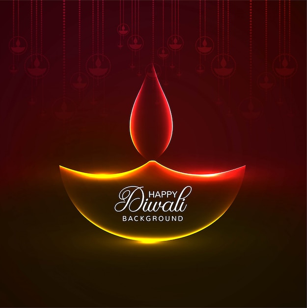 Vector elegant shiny diwali festival design