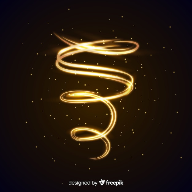 Vector elegant shiny golden spiral effect