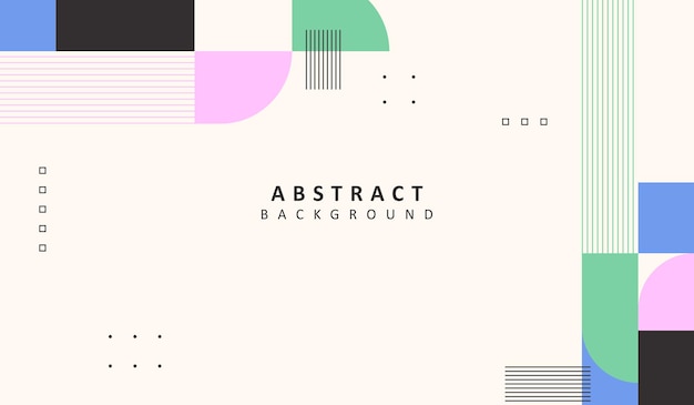 Elegant and simple abstract geometric background vector design with cute color