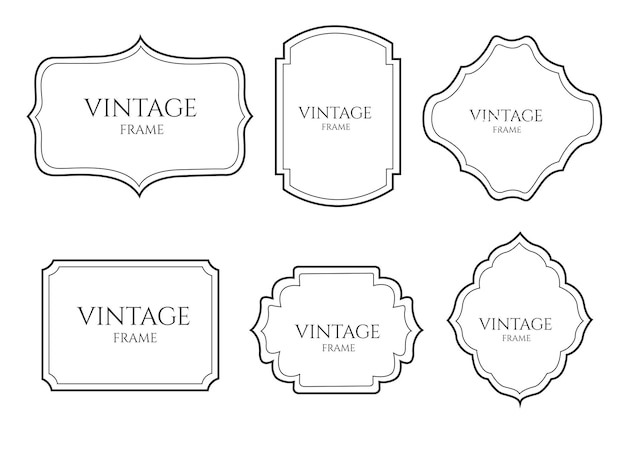 Vettore elegante e semplice cornice nera set illustrazione vettoriale