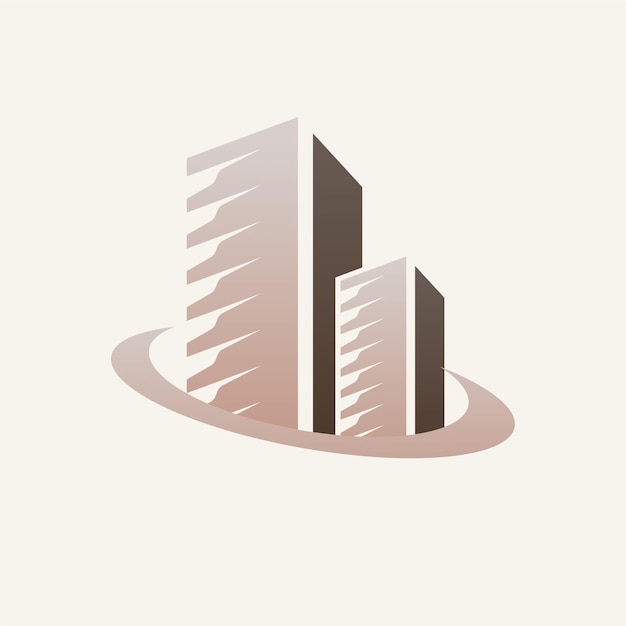 Elegant simple and minimalist skyscraper logo design